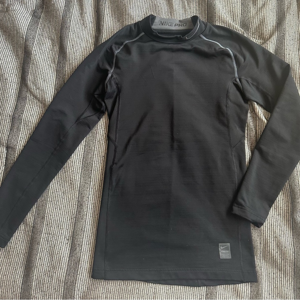 Nike Pro Black Hyperwarm Compression Baselayer/Top - image 1